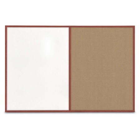 United Visual Products Slim Style Indoor Enclosed Corkboard, 42 UVRDS42SBH-SATIN-PUMICE